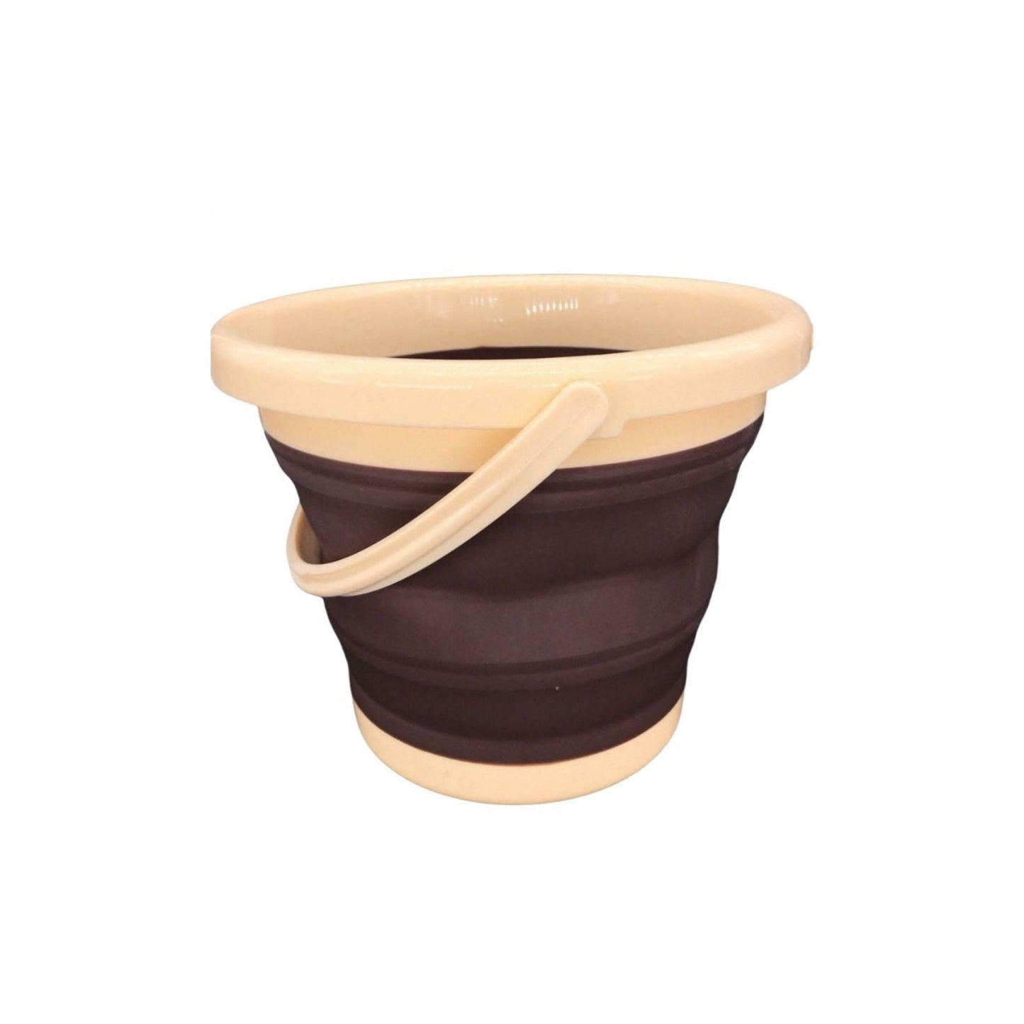 DLC Folding Silicone Plastic Bucket 5L F17614 - Brown