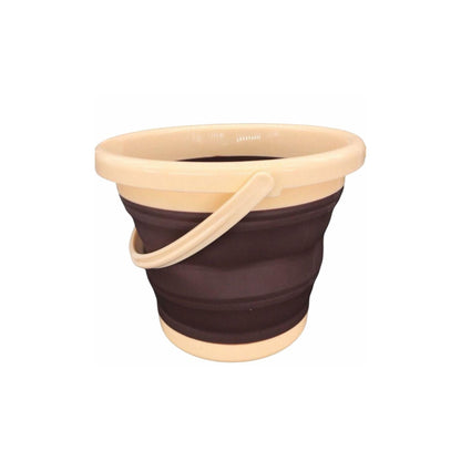 DLC Folding Silicone Plastic Bucket 5L F17614 - Brown