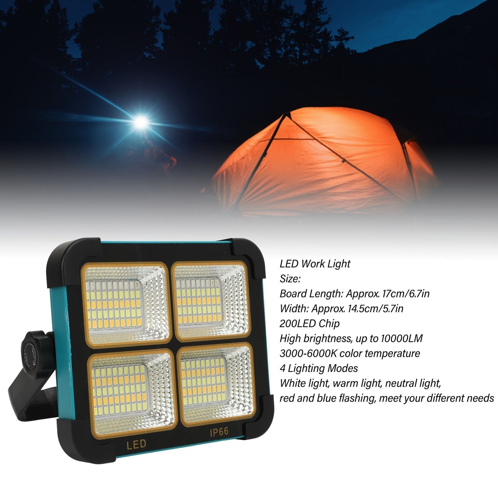 DLC Solar and Rechargeable Outdoor Camping Light DLC-32812 - Green