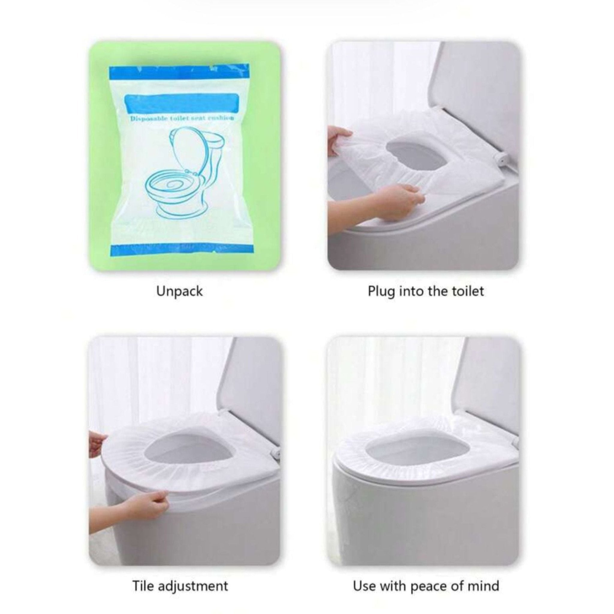 Disposable Toilet Seat Cushion - White