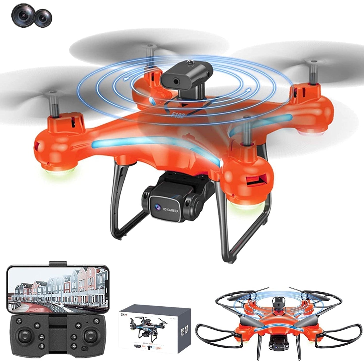 Drone F192 RC Helicopter HD Professional Dual Camera 4K