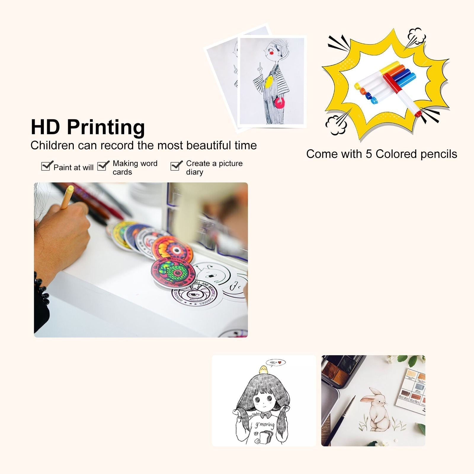 Dudu Print Camera (Yellow)