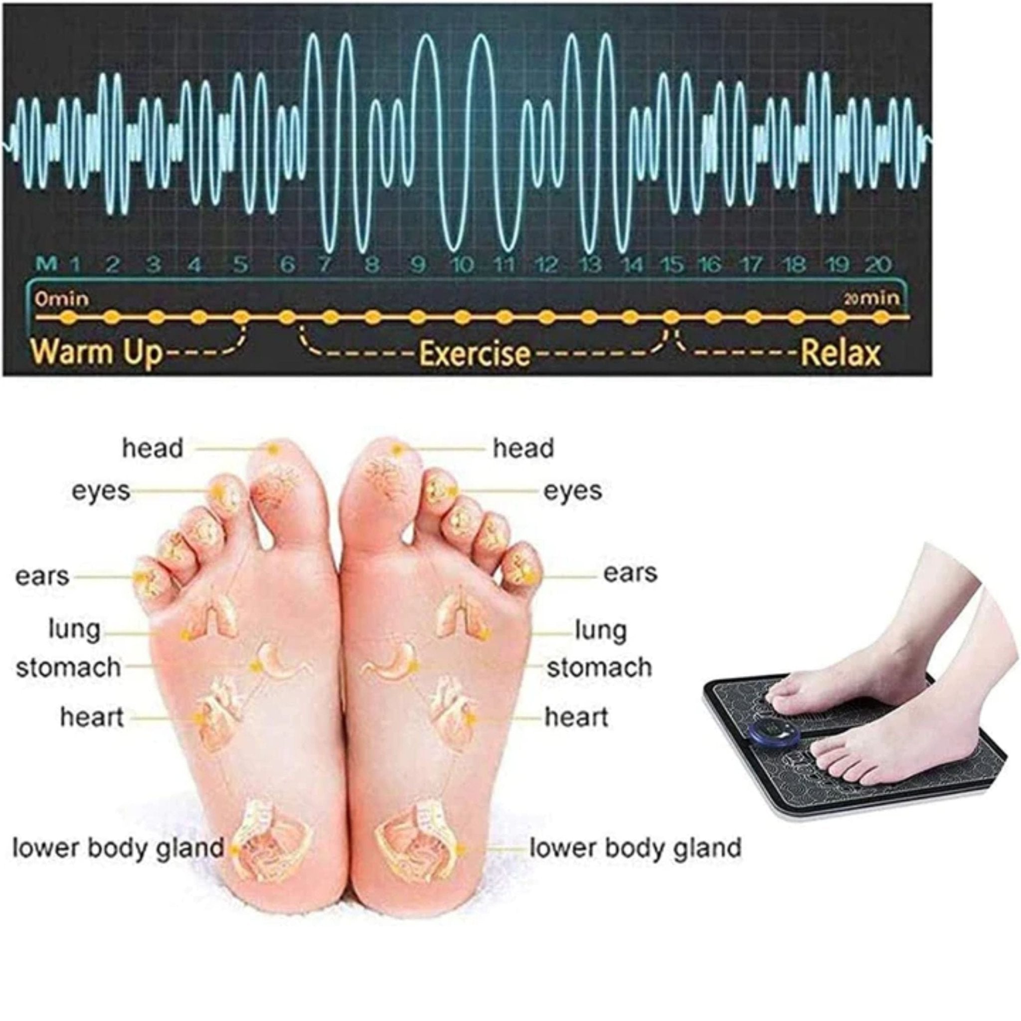 EMS Electric Foot Massager - Black