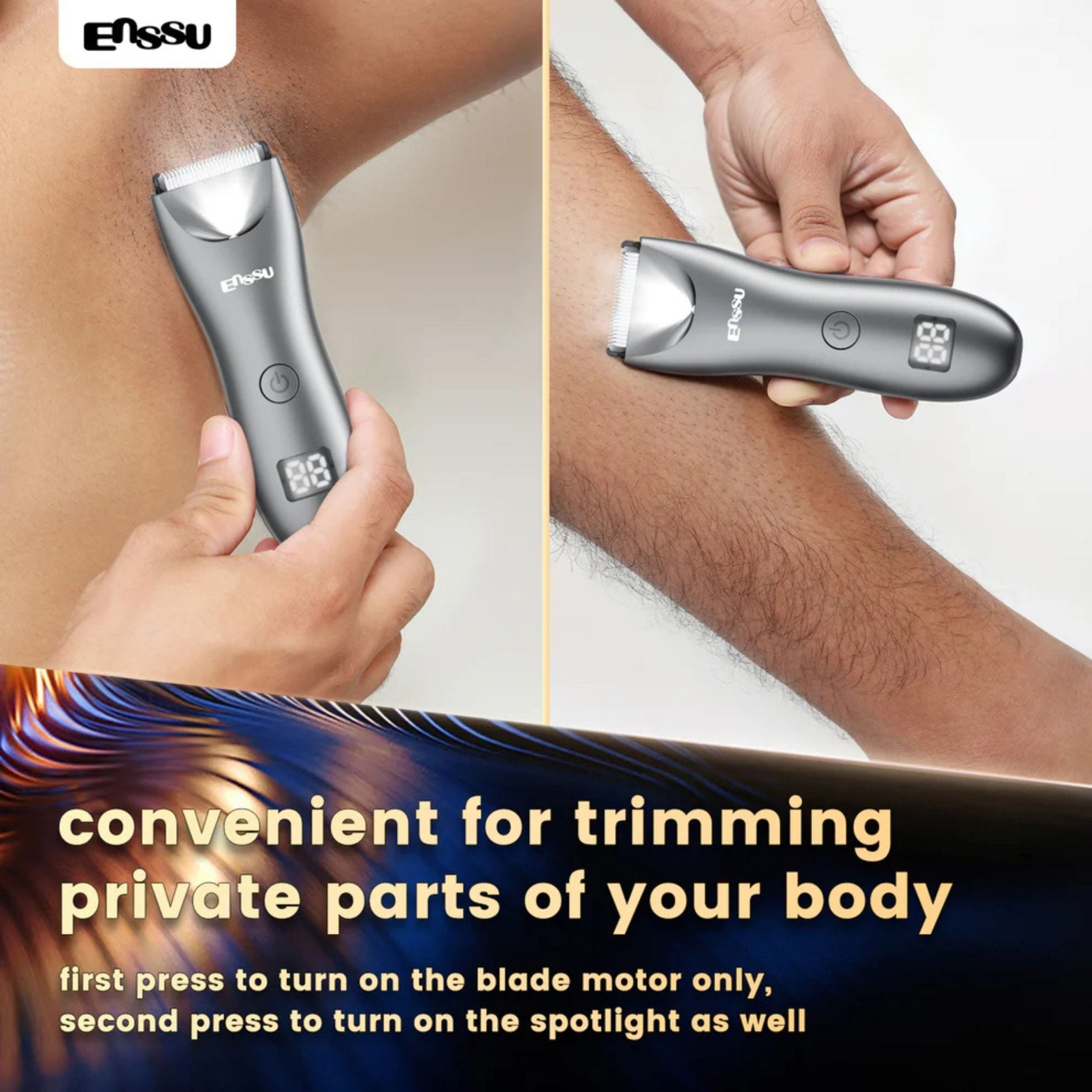 ENSSU Waterproof Hair Clipper - Gray