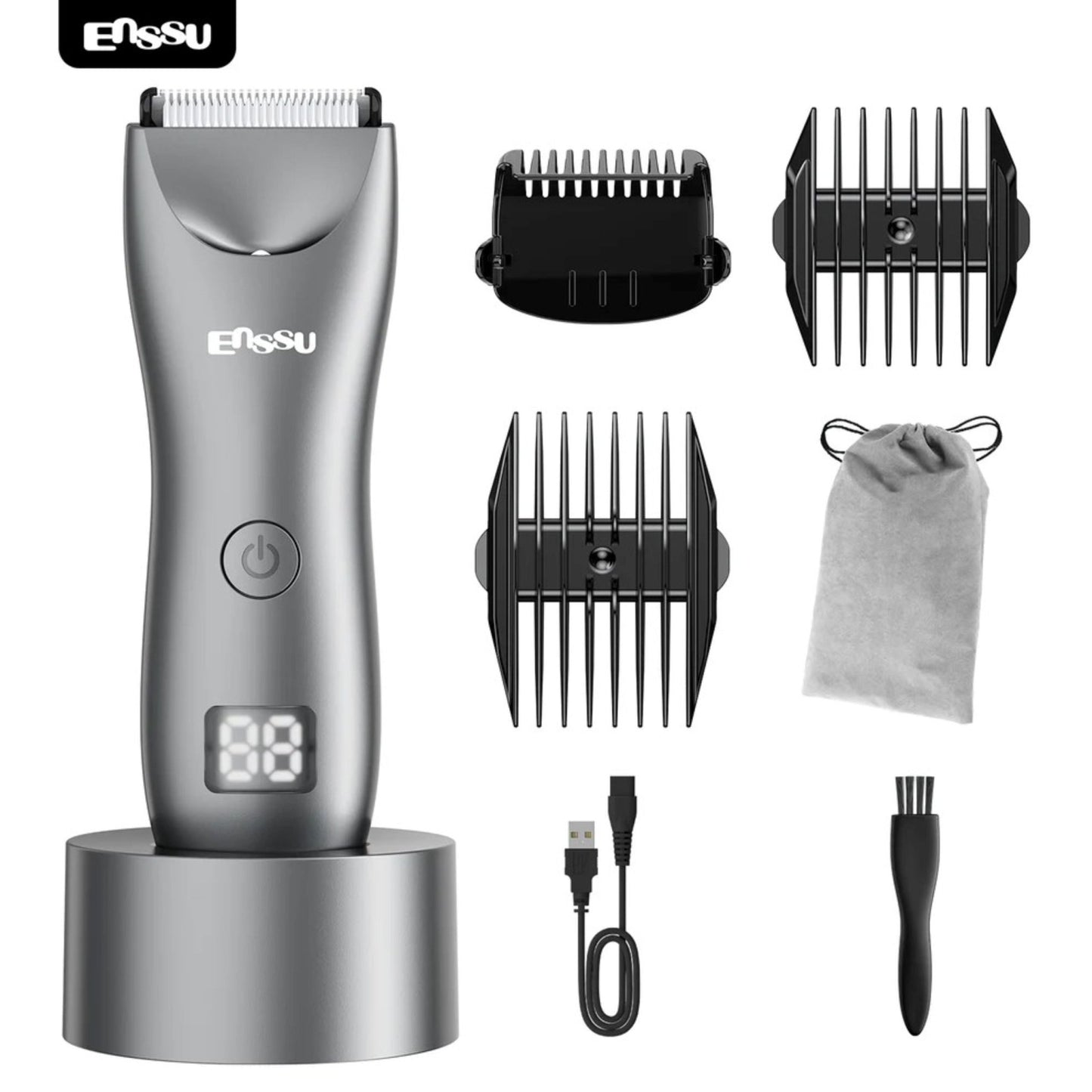 ENSSU Waterproof Hair Clipper - Gray