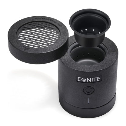 Egnite Bukhoor Burner with Storage and Rotating Lid - Black