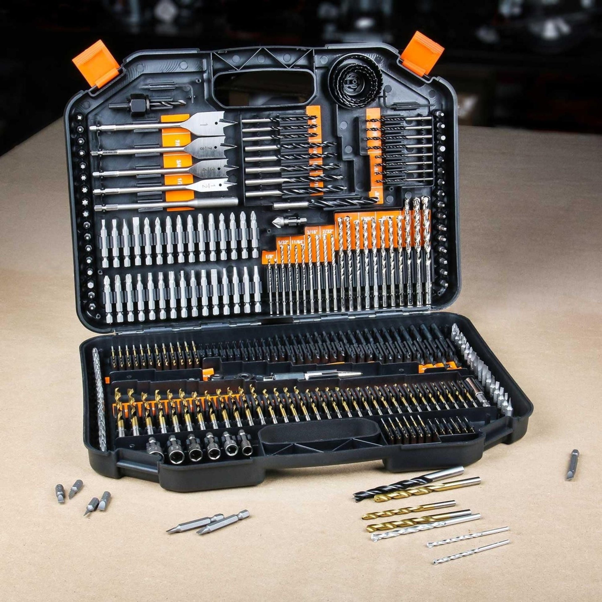 Electric 21V Powerful Cordless Drill Set with 2 Batteries & 246-Pieces Drill Set
