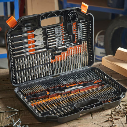 Electric 21V Powerful Cordless Drill Set with 2 Batteries & 246-Pieces Drill Set