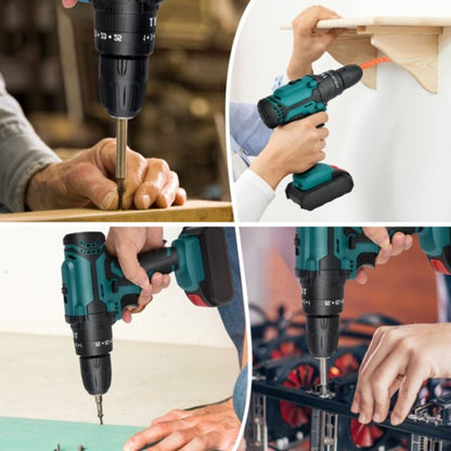 Electric 21V Powerful Cordless Drill Set with 2 Batteries & 246-Pieces Drill Set