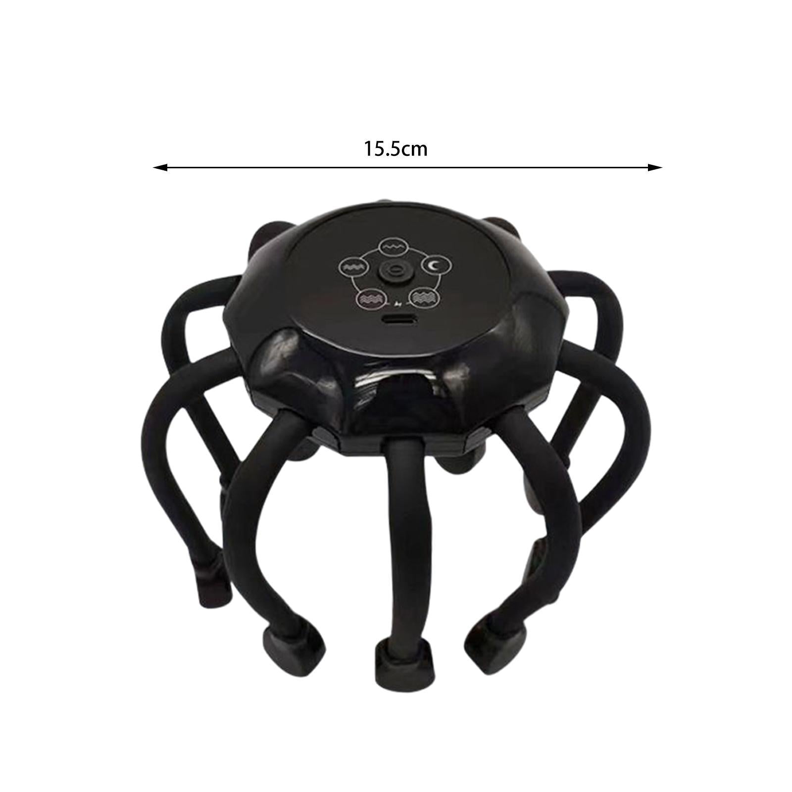 Electric Vibration Octopus Head Massager - Black