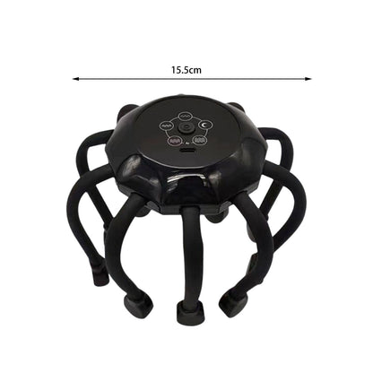 Electric Vibration Octopus Head Massager - Black