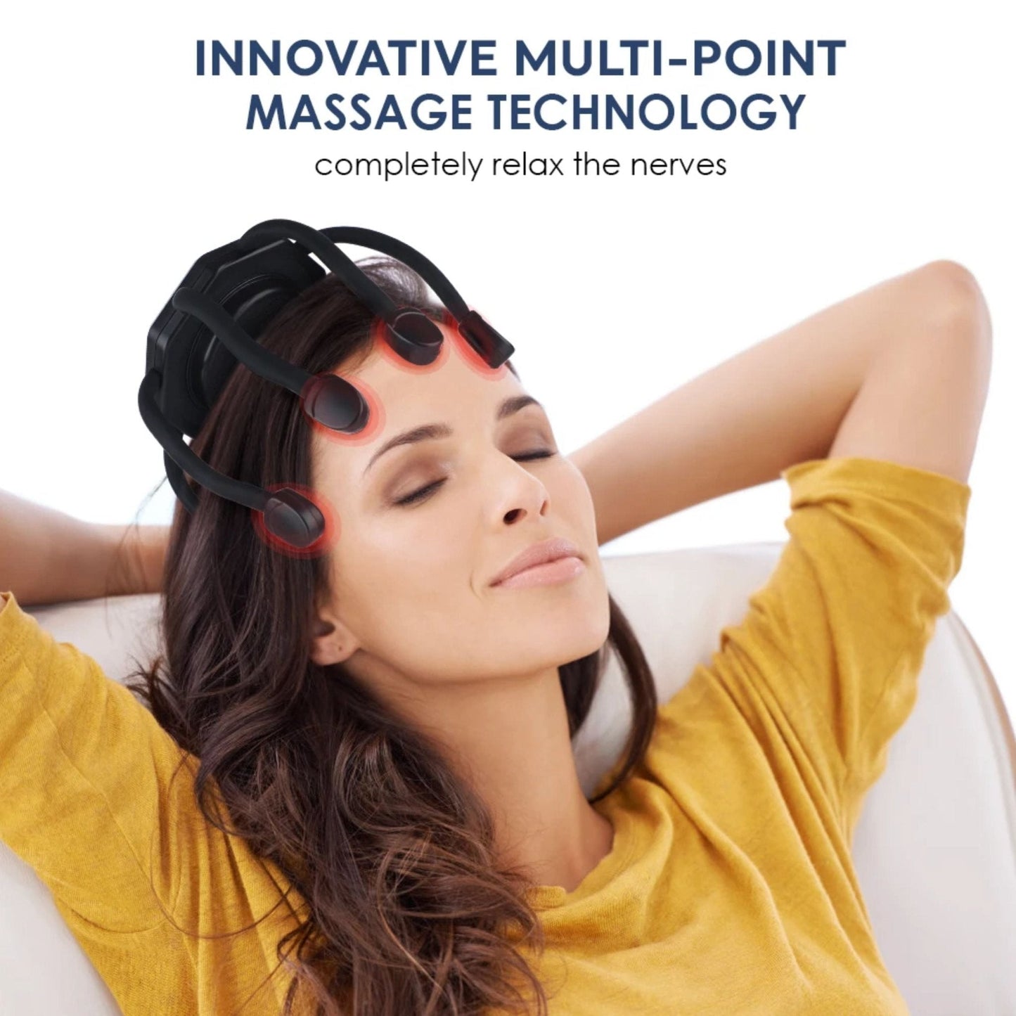 Electric Vibration Octopus Head Massager - Black