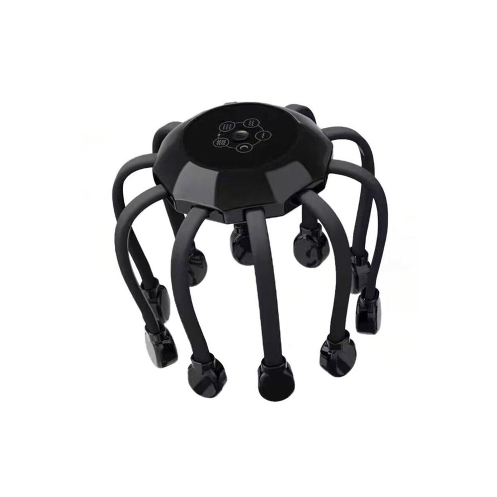 Electric Vibration Octopus Head Massager - Black