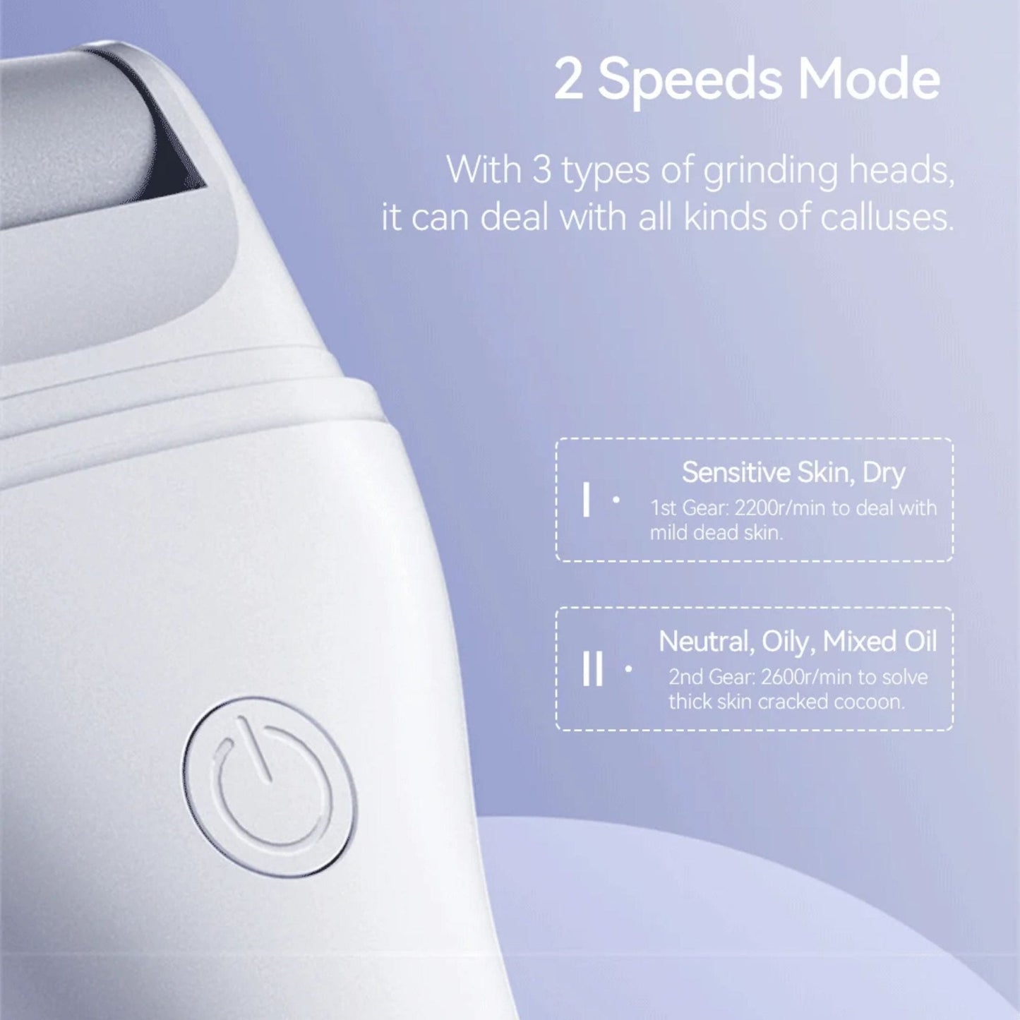 Enchen - Rock Electric Foot Callus Remover EMJ001 - White