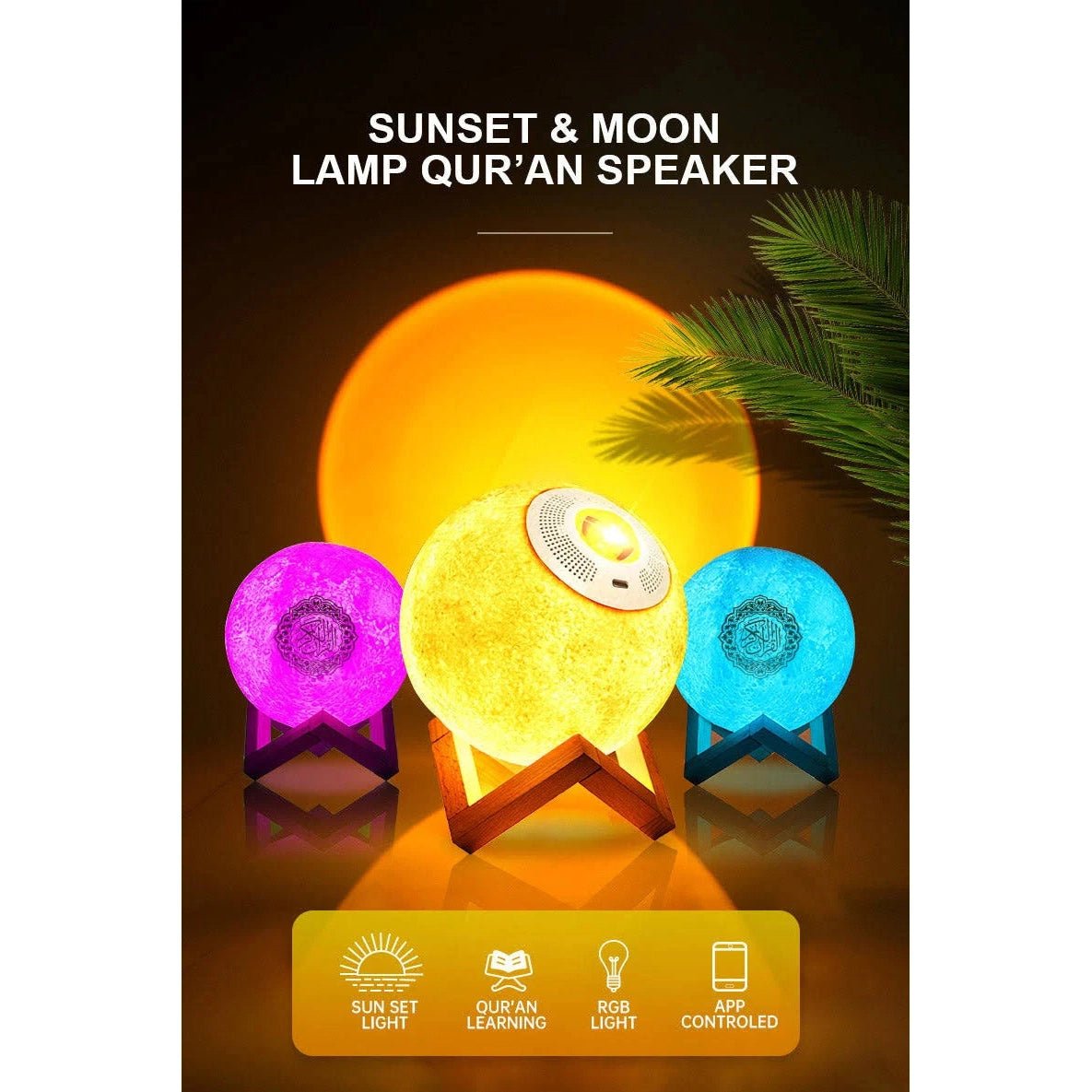 Equantu Sunset Moon Lamp Quran speaker SQ-175