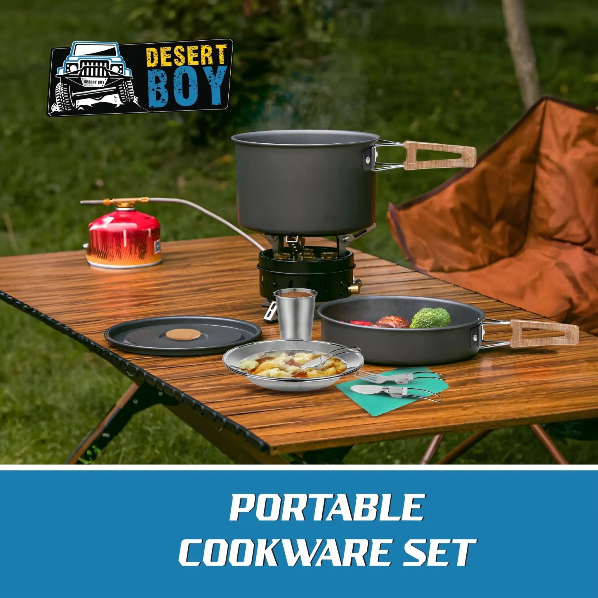 FORCE USA 5 Set Camping Coockware CK004 - Grey