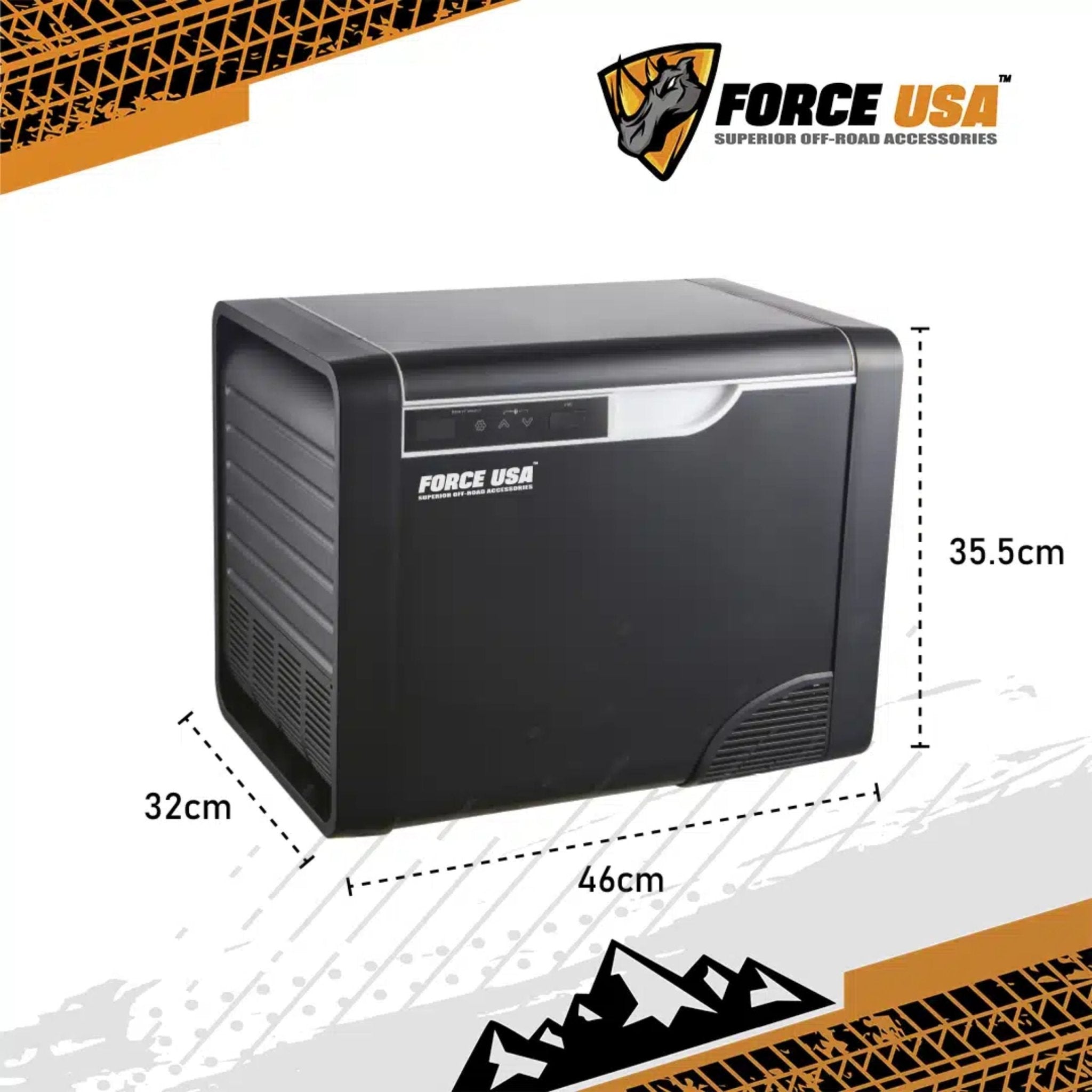 FORCE USA Portable Fridge 20LTR RG011 - Black