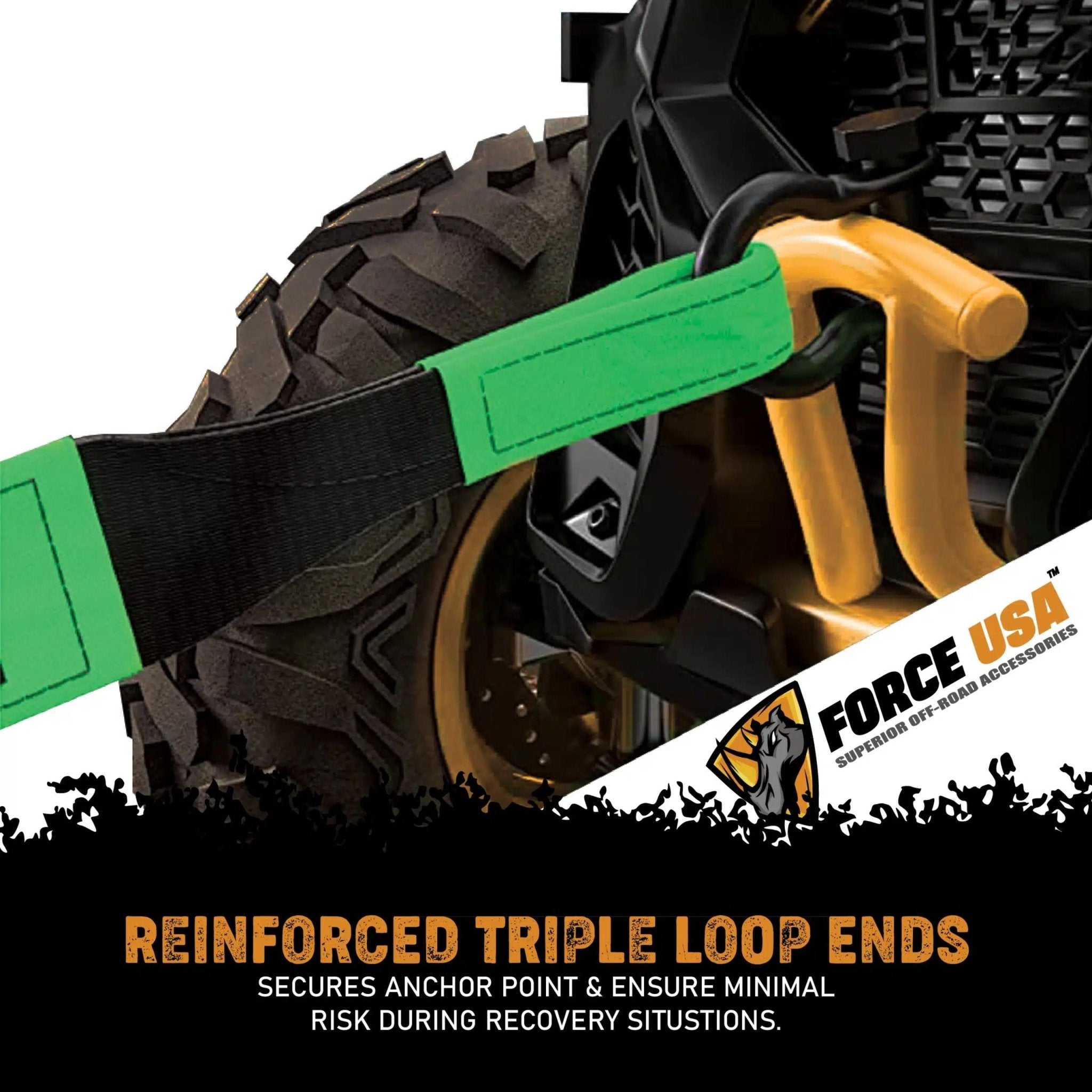 FORCE USA Recovery / Tow Strap 8M TB118-B - Orange