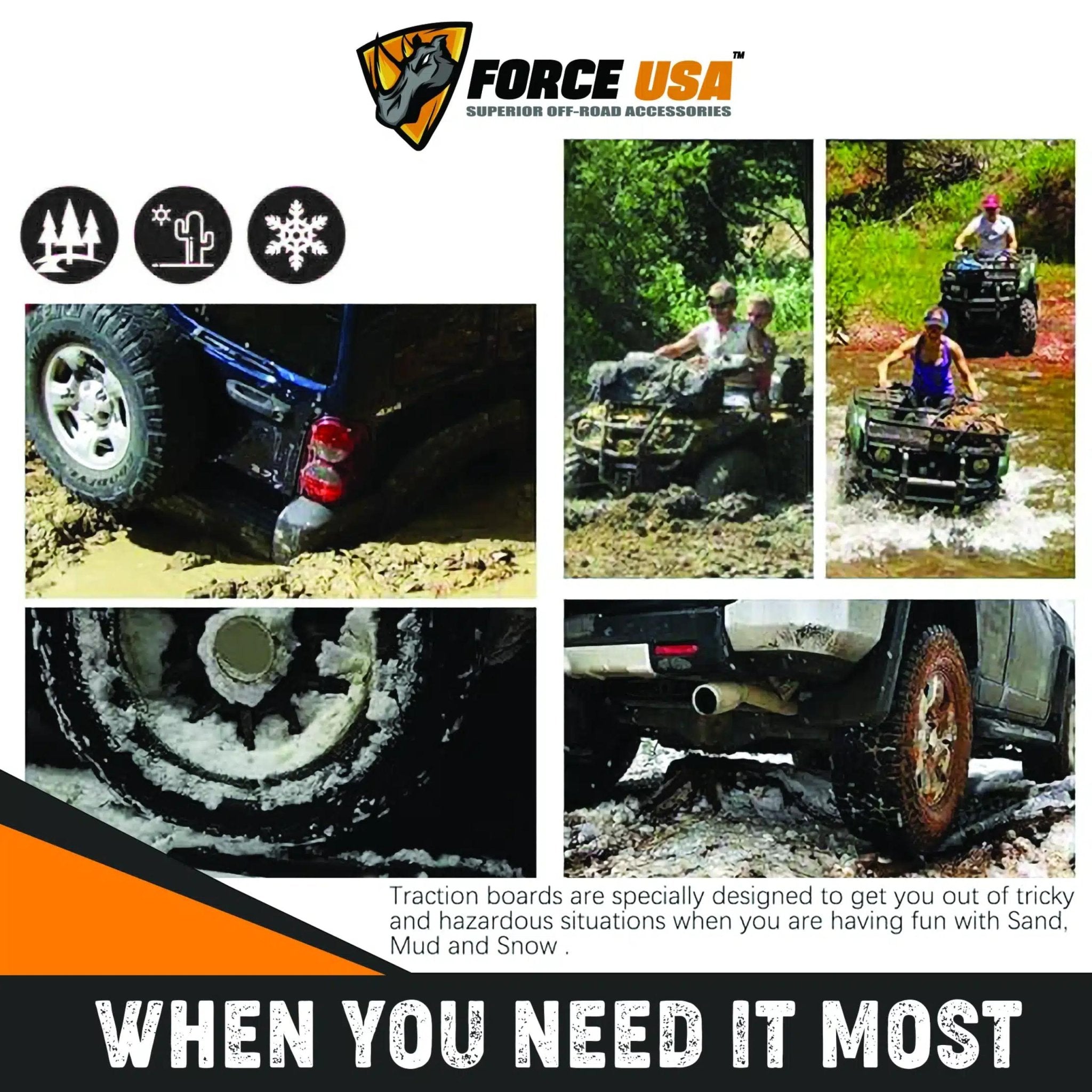 FORCE USA Recovery Track Board RTB001-A - Orange