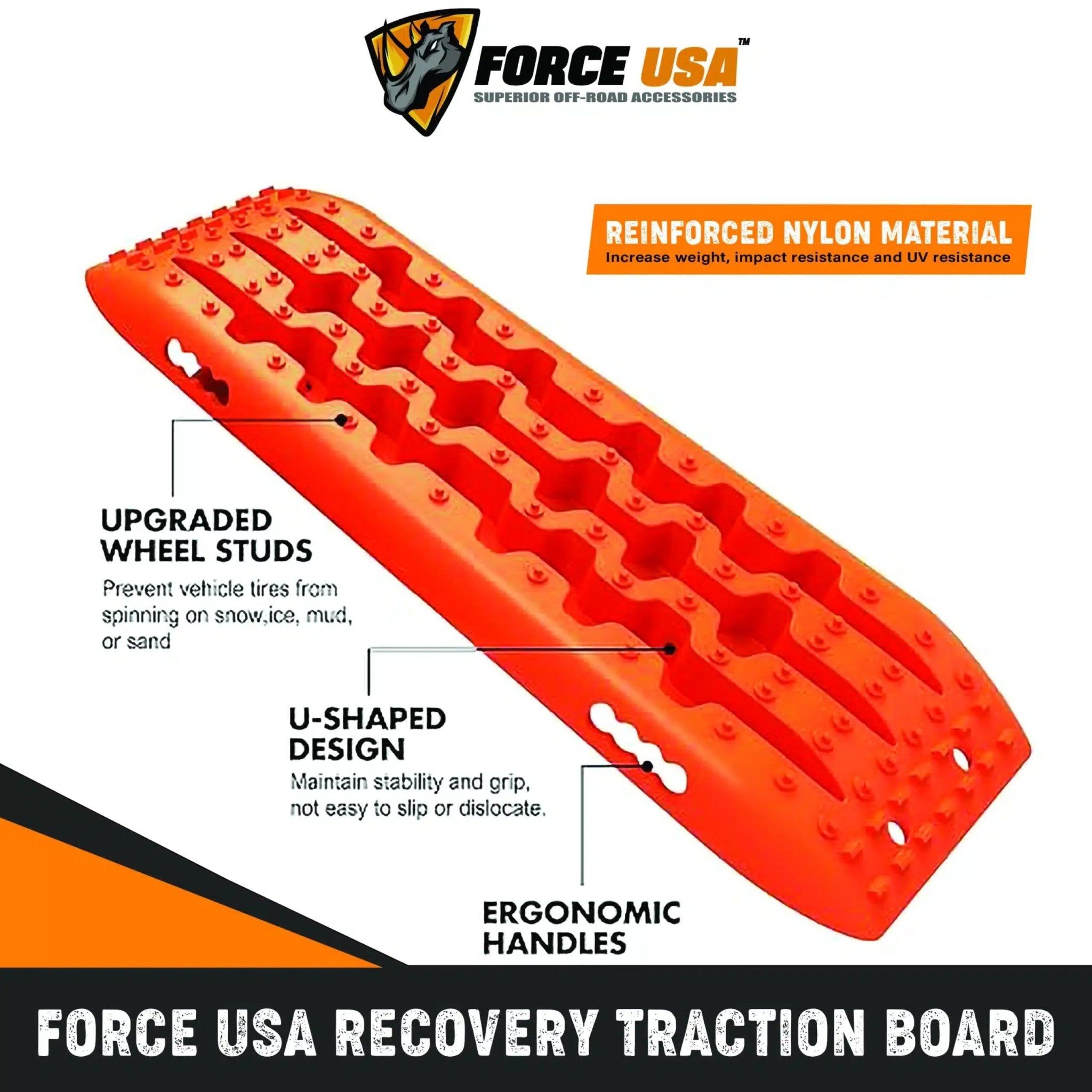 FORCE USA Recovery Track Board RTB001-A - Orange