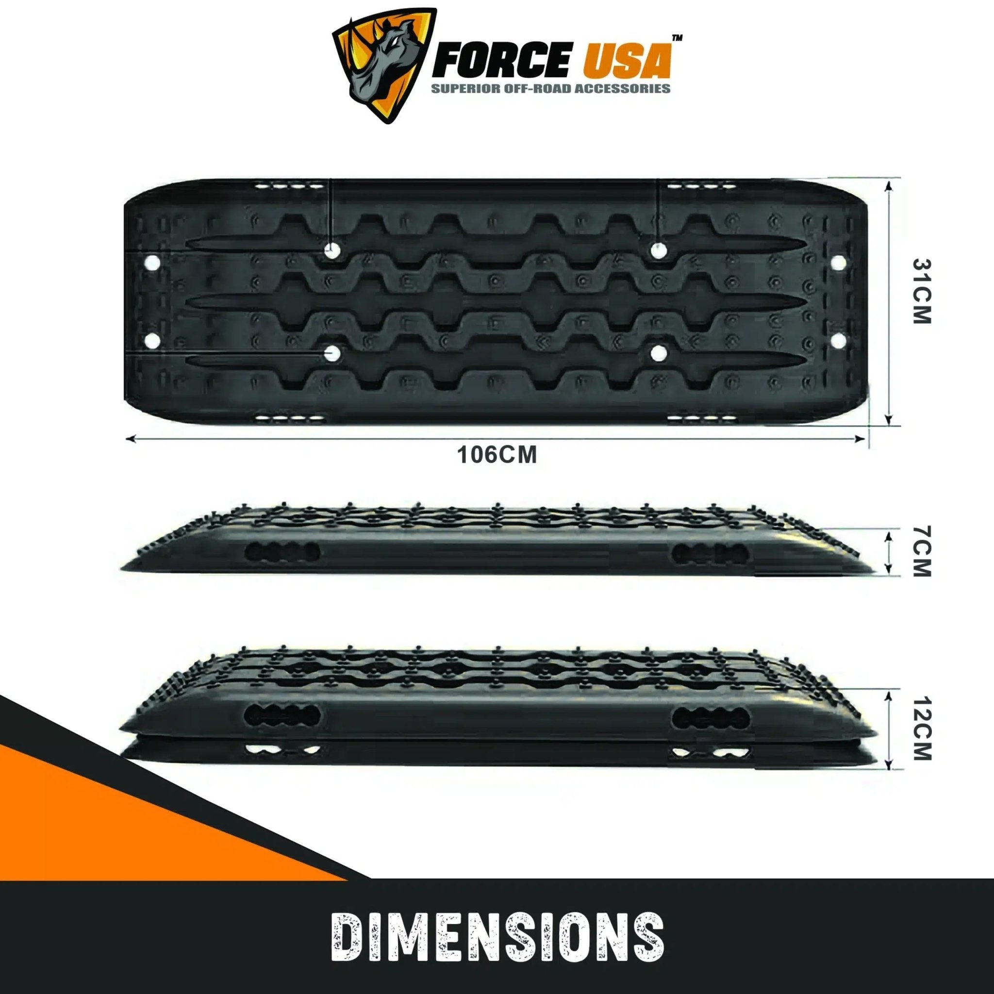 FORCE USA Recovery Track Board RTB001 - Black