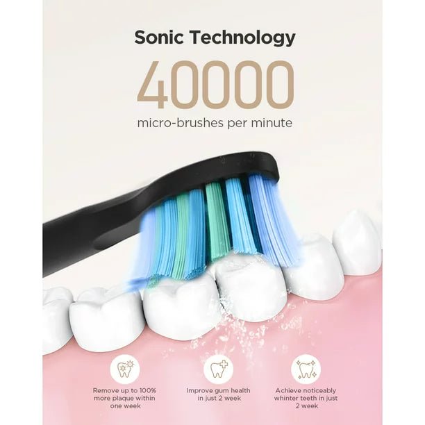Fairywill Electric Toothbrush D7- Black