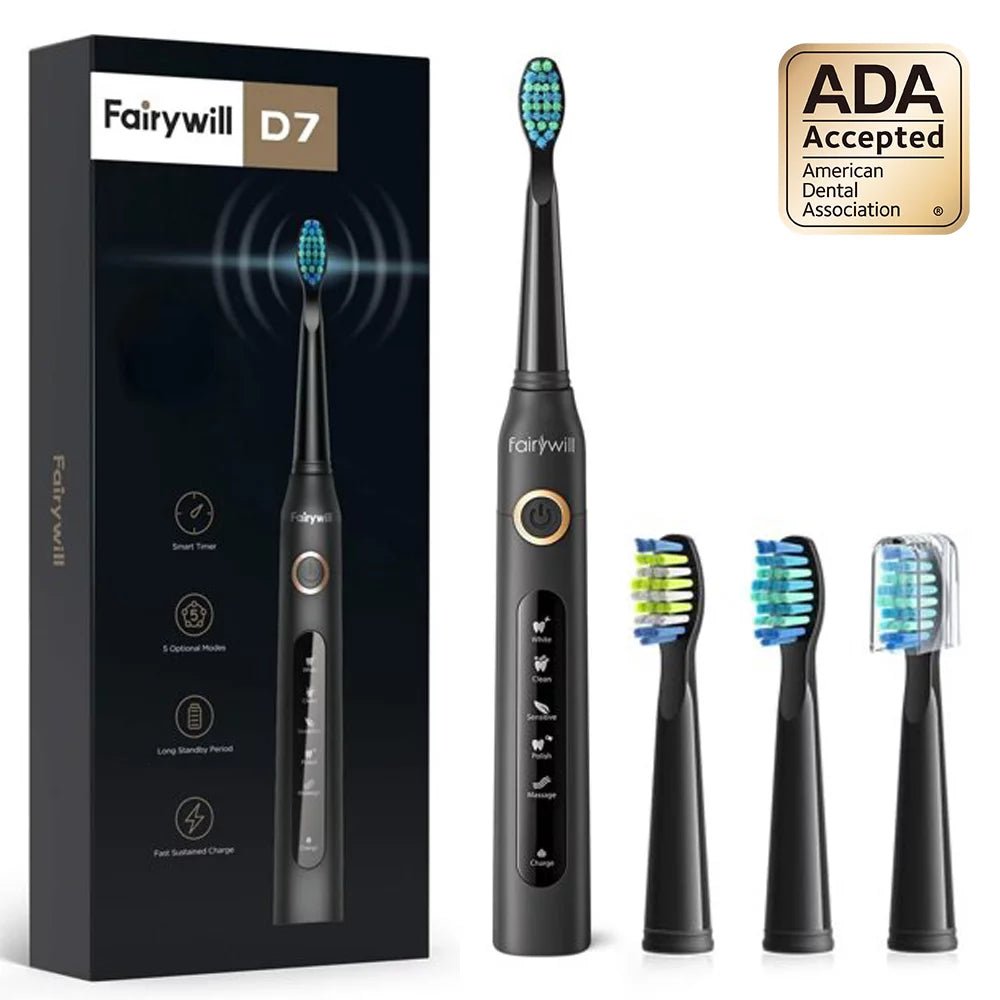 Fairywill Electric Toothbrush D7- Black