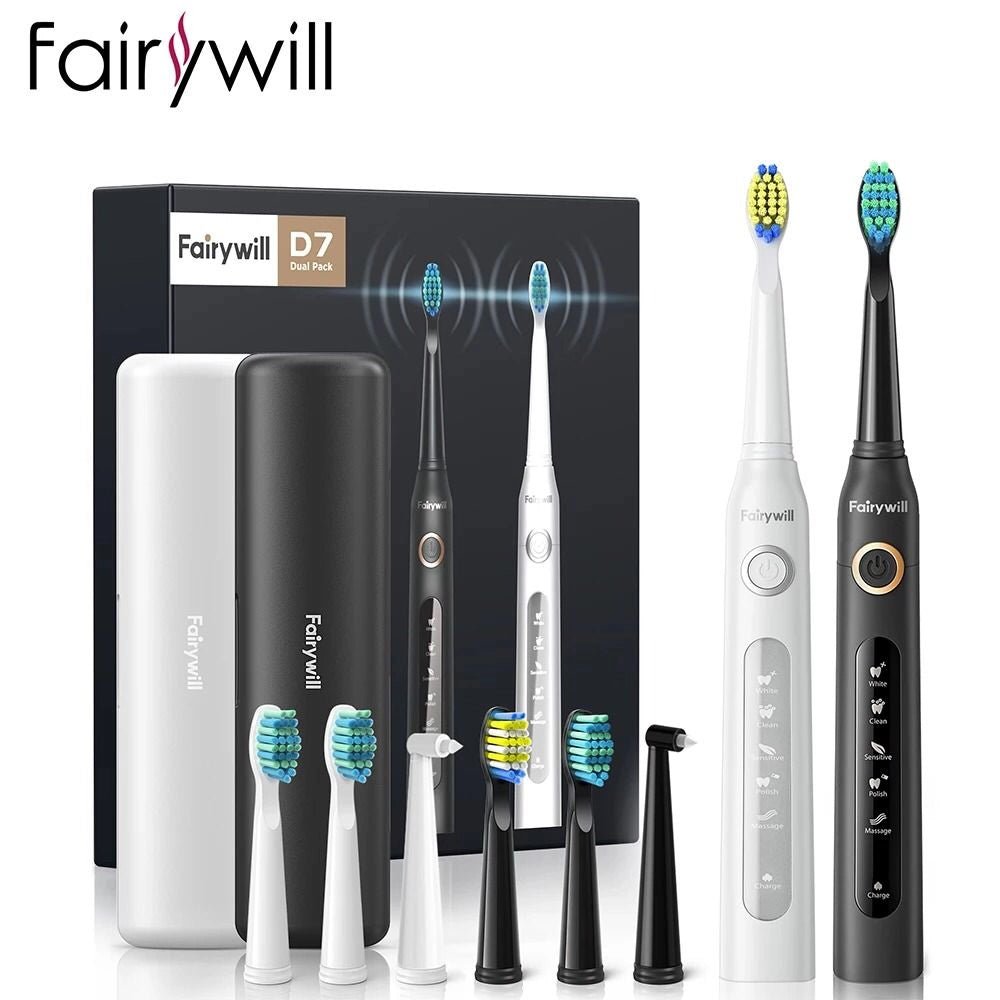 Fairywill Electric Toothbrush D7 Dual Pack FW-507