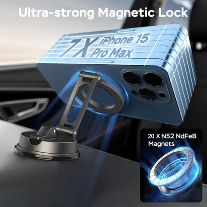 Foldable 360 Magnetic Car Phone Mount - Black