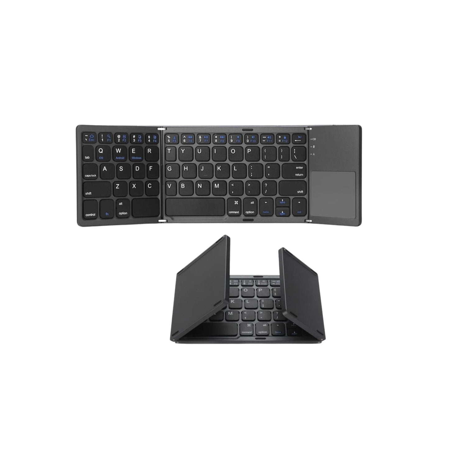 Foldable Bluetooth Keyboard With Touchpad B033 - Black