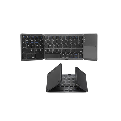 Foldable Bluetooth Keyboard With Touchpad B033 - Black