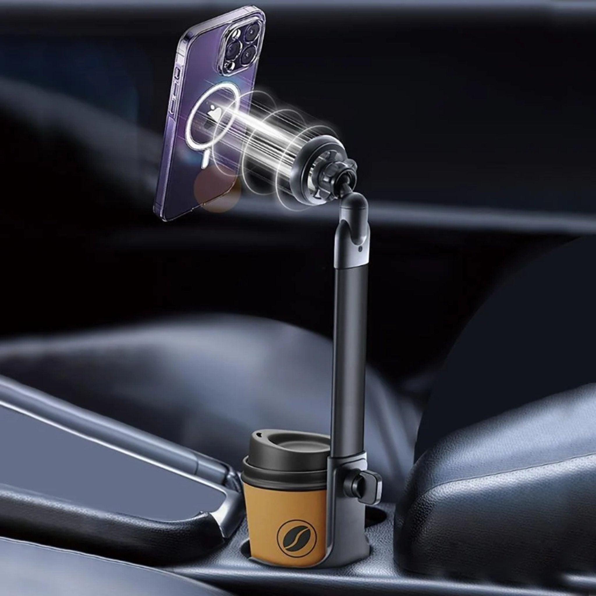 GOJI Car Cup Holder Phone Mount - Black