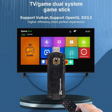 Game Box 8k Ultra HD Set-Top Box Android TV+Dual System Retro Game Stick - Black