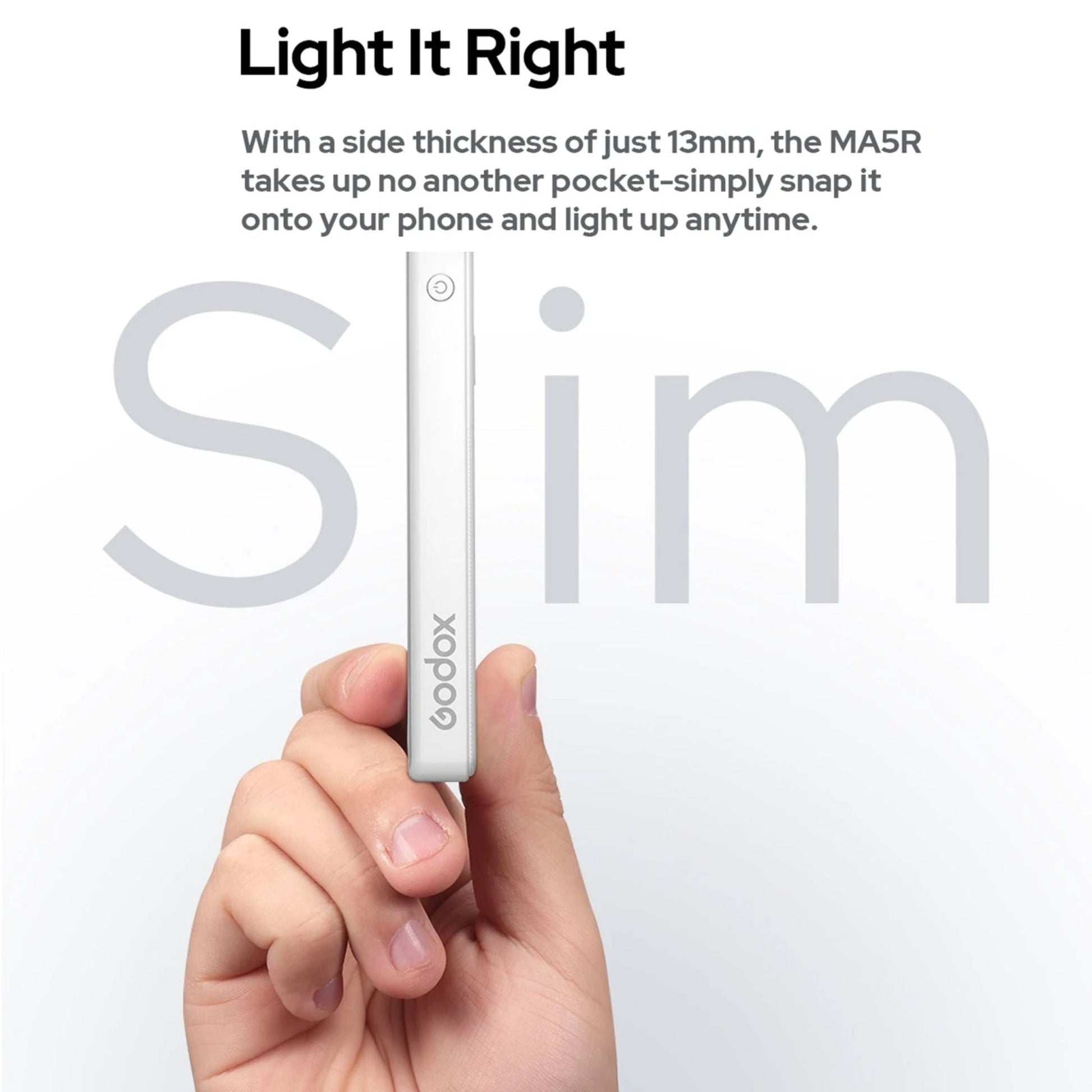 Godox MA5R RGB LED Light and Power Bank