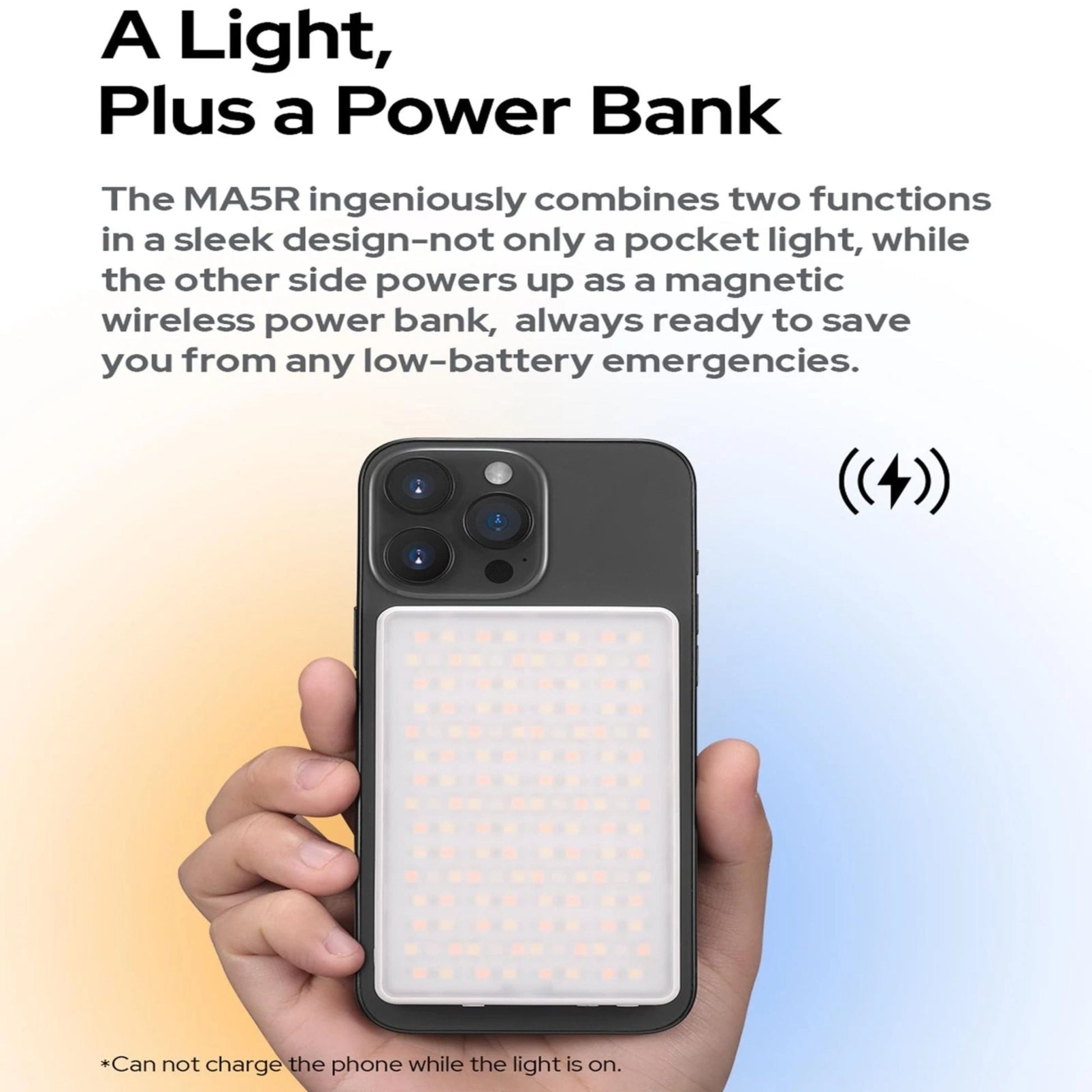 Godox MA5R RGB LED Light and Power Bank