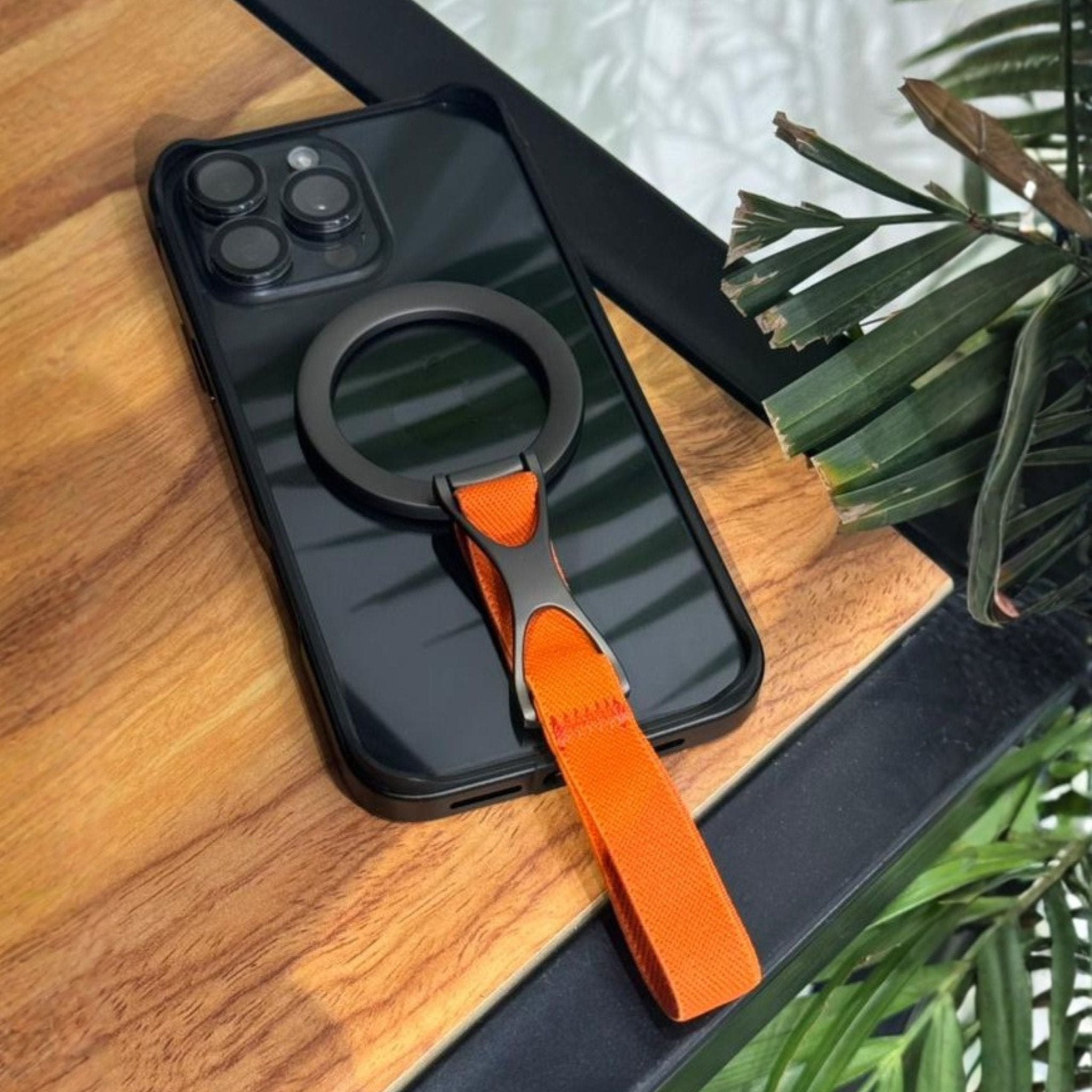 Goji Magnetic Phone Stand - Gray Orange