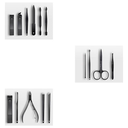 Green Limpia Manicure Kit 15 in 1 - Black