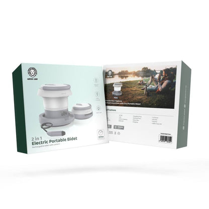 Green Lion 2 in 1 Electric Portable Bidet with Lantern 600mAh - White