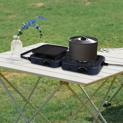 Green Lion 2 in 1 Foldable Camping Stove - Blue