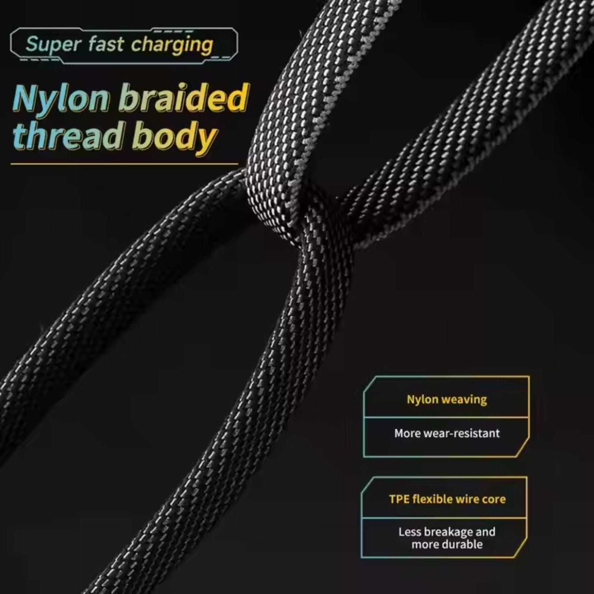 Green Lion 2 in 2 Braided Cable C to C+Lightning and A to C+Lightning 0.3m 65W - Grey