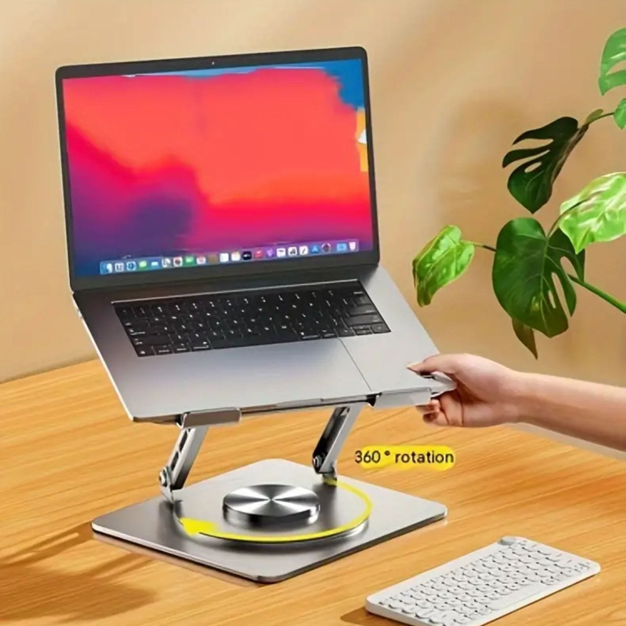 Green Lion 360 Rotatable Laptop Stand - Black