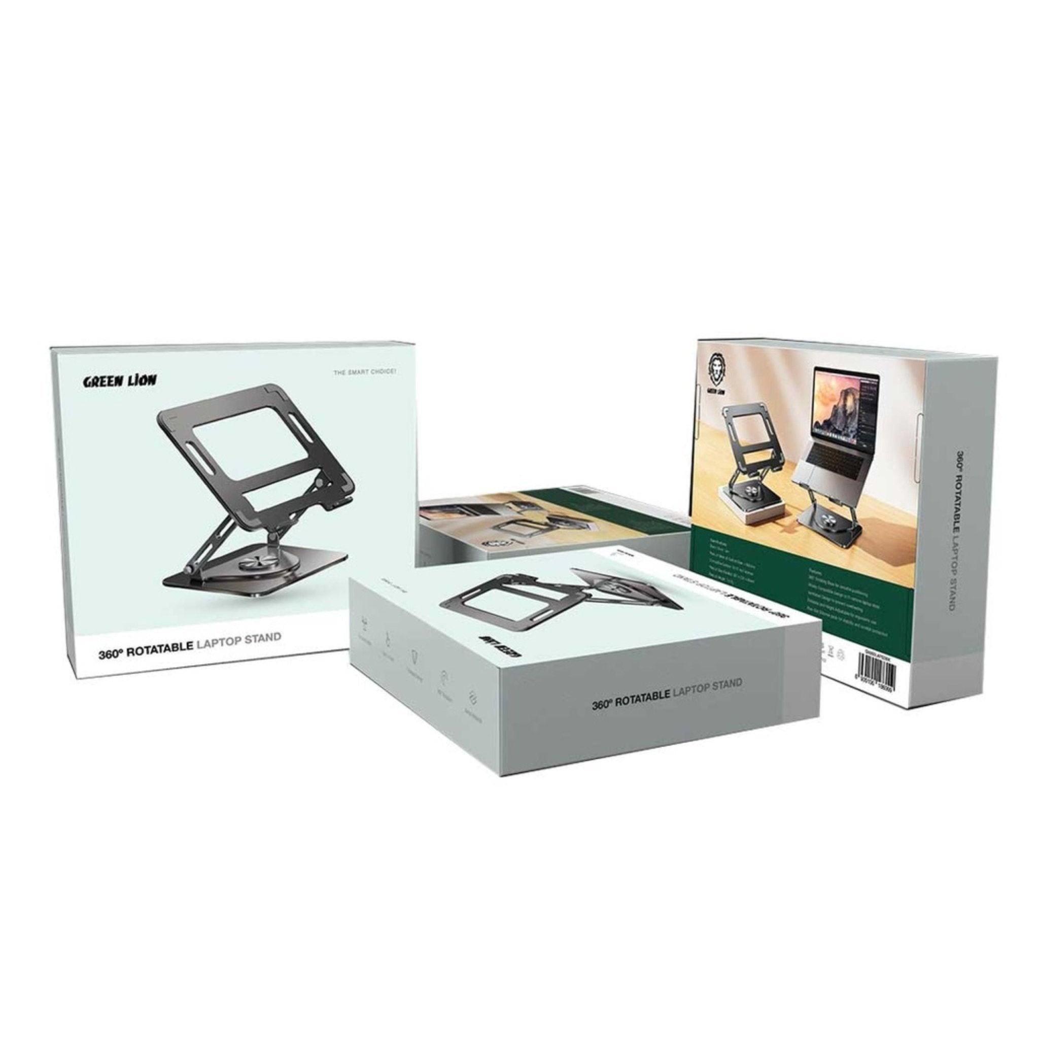 Green Lion 360 Rotatable Laptop Stand - Black