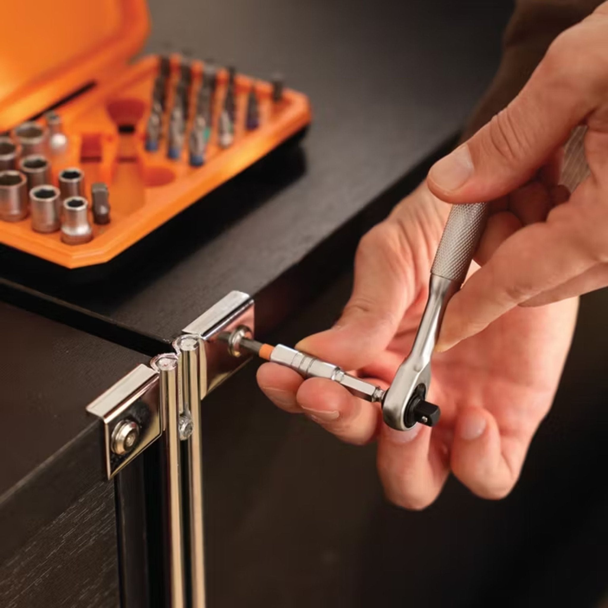 Green Lion 42 in 1 Ratchet Socket Set - Black