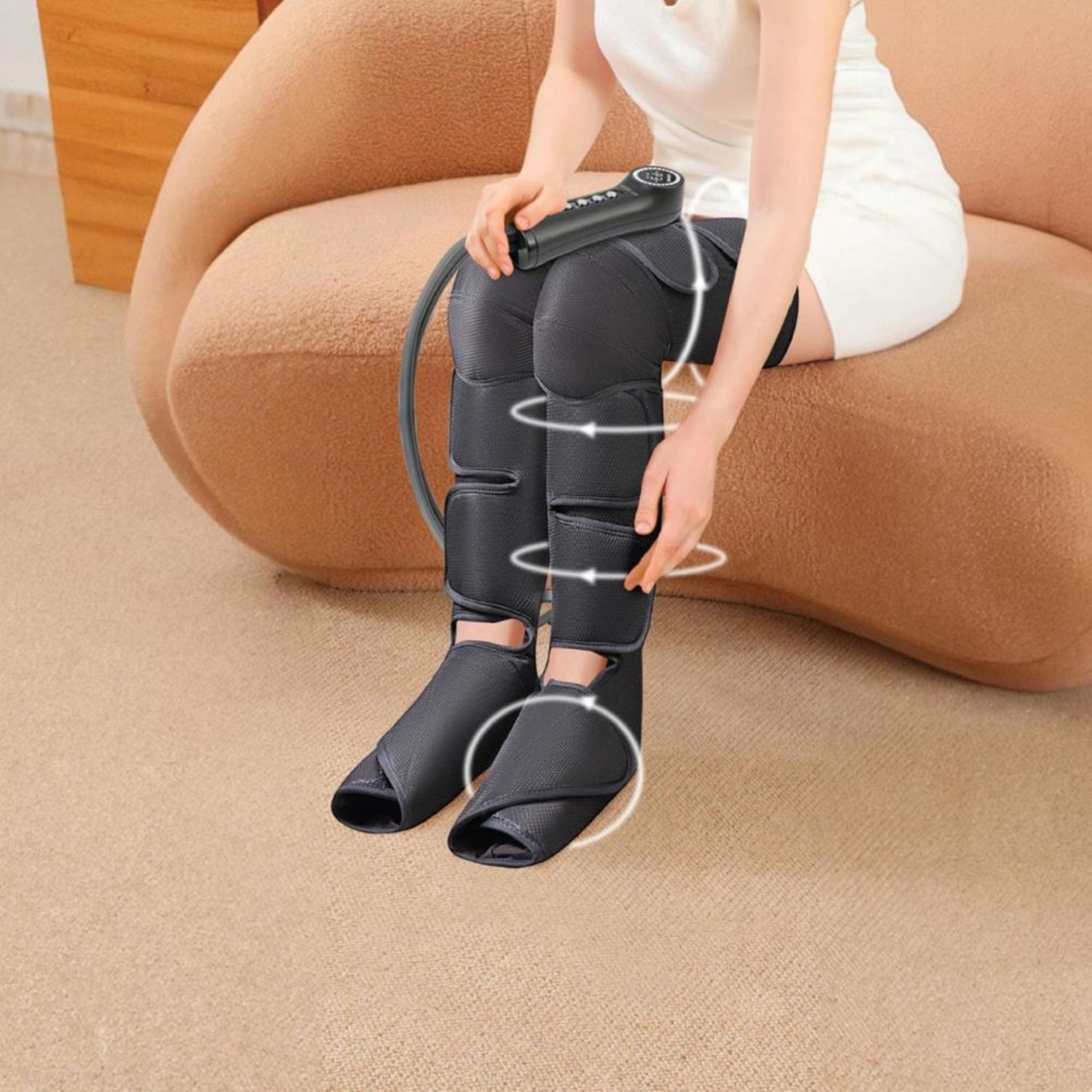 Green Lion Air Pressure Leg Massager - Black