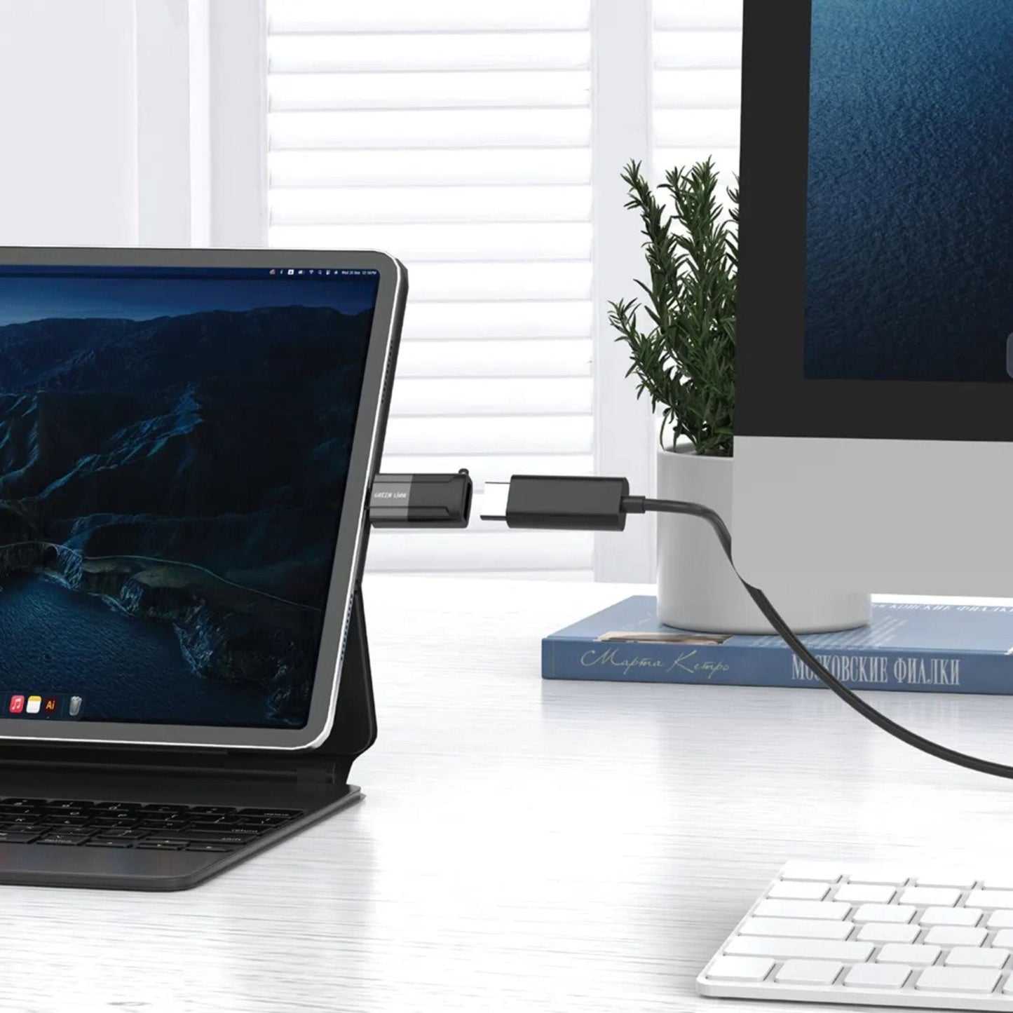 Green Lion Aluminum Alloy Shell Type C to HDMI Adapter - Black