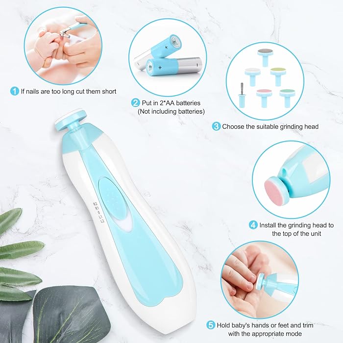 Baby Nail Clippers Baby Safe Electric Trimmer Nail File Kit