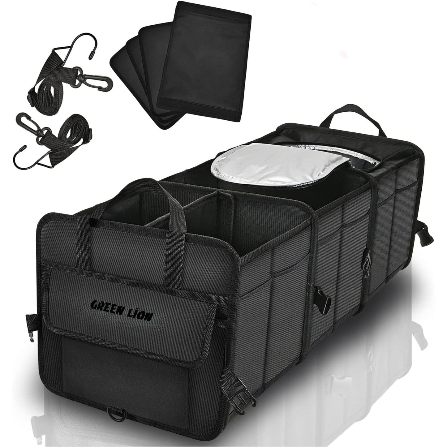 Green Lion Car Trunk Organizer 80L - Black