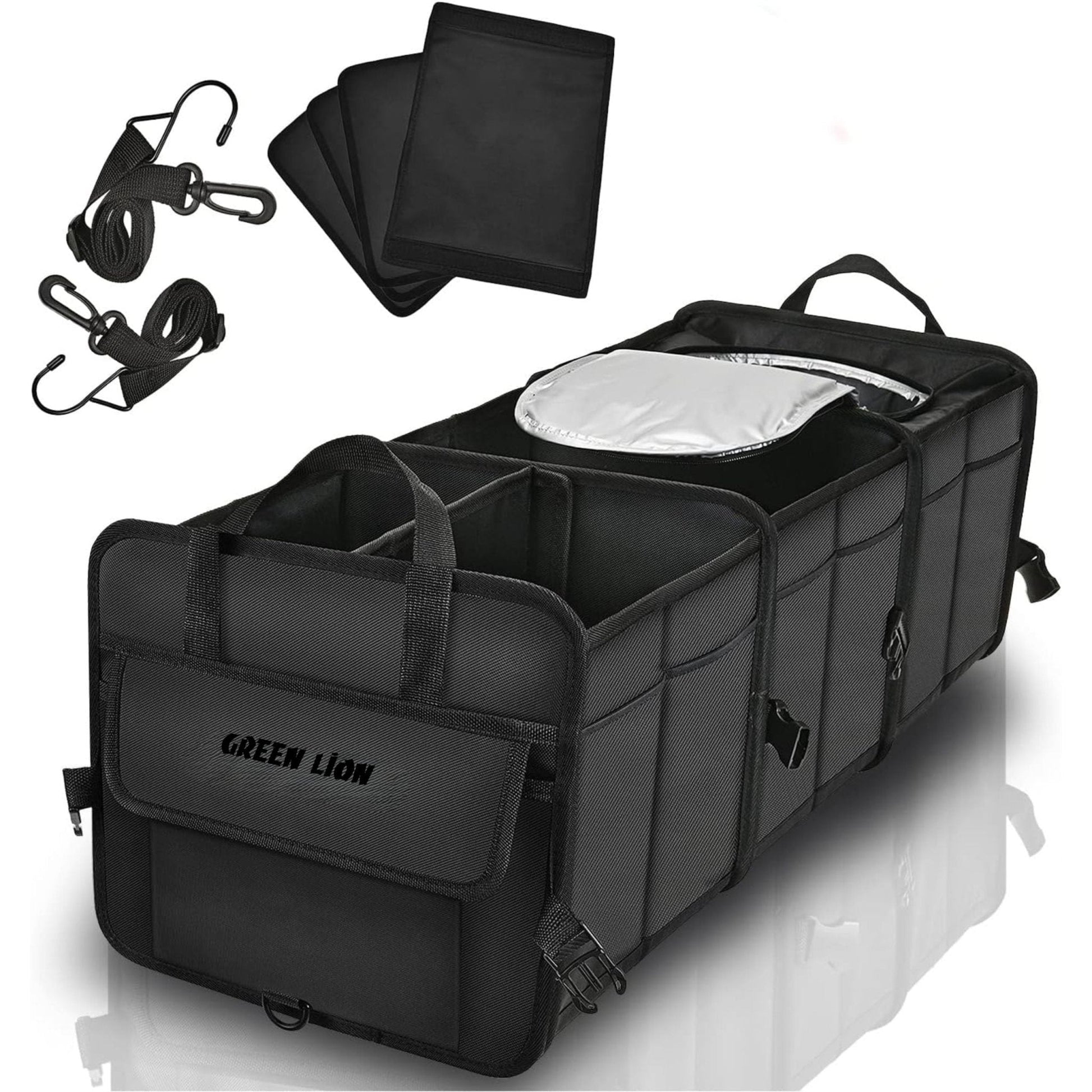 Green Lion Car Trunk Organizer 80L - Black