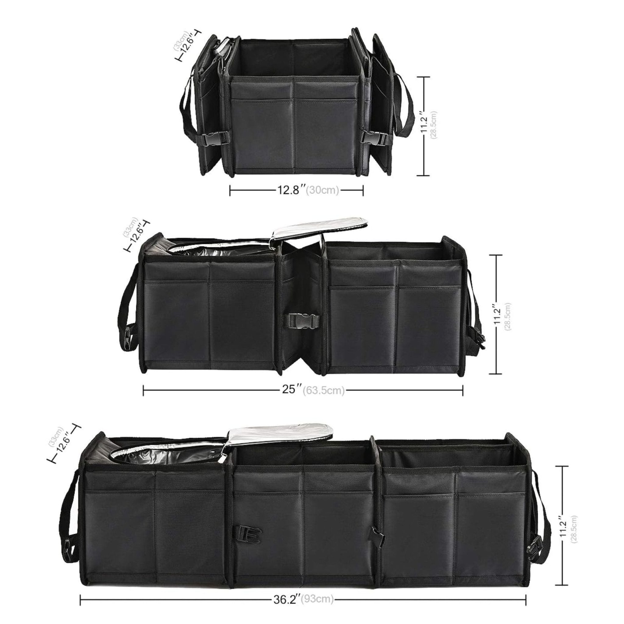 Green Lion Car Trunk Organizer 80L - Black