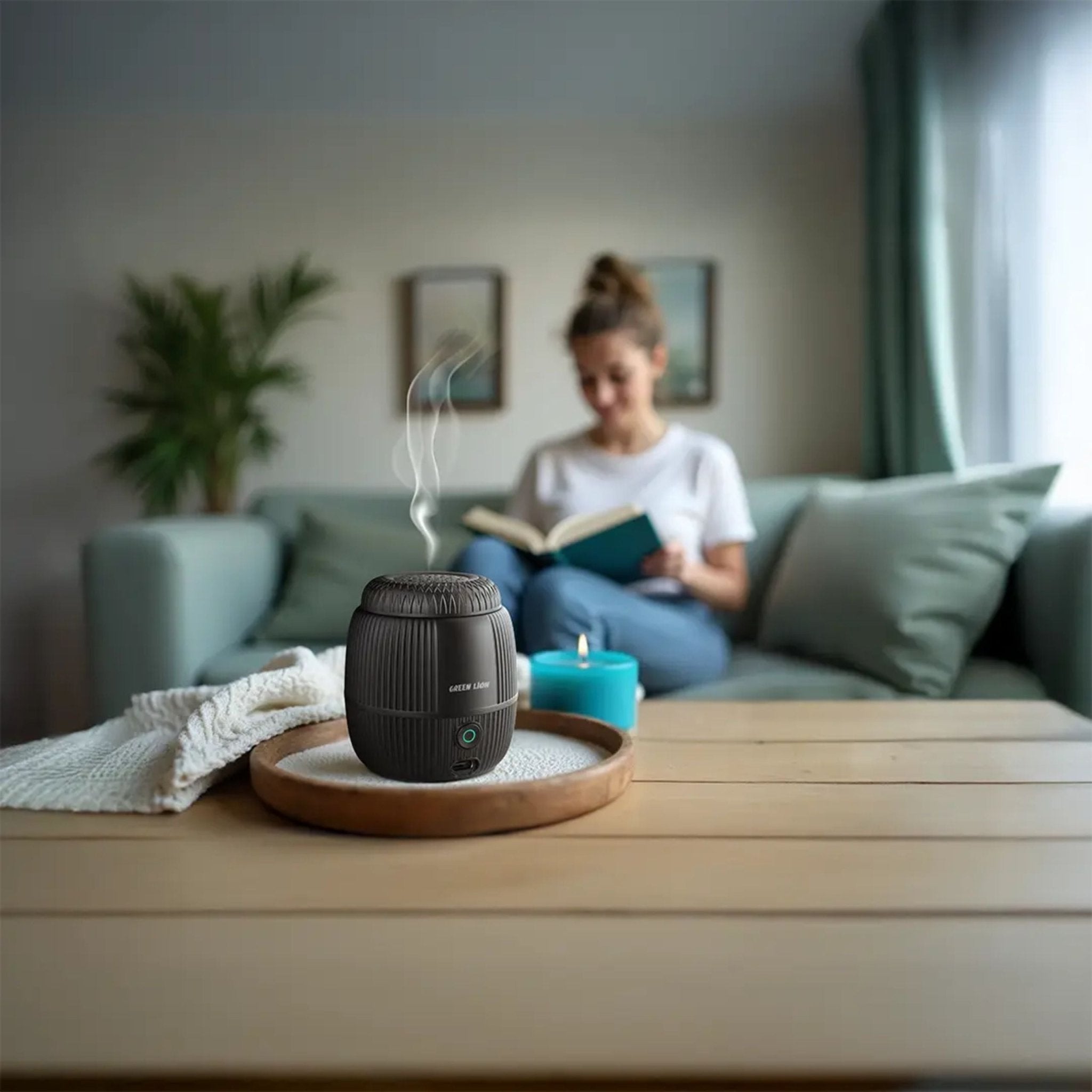 Green Lion Diwan Bakhour Burner - Black